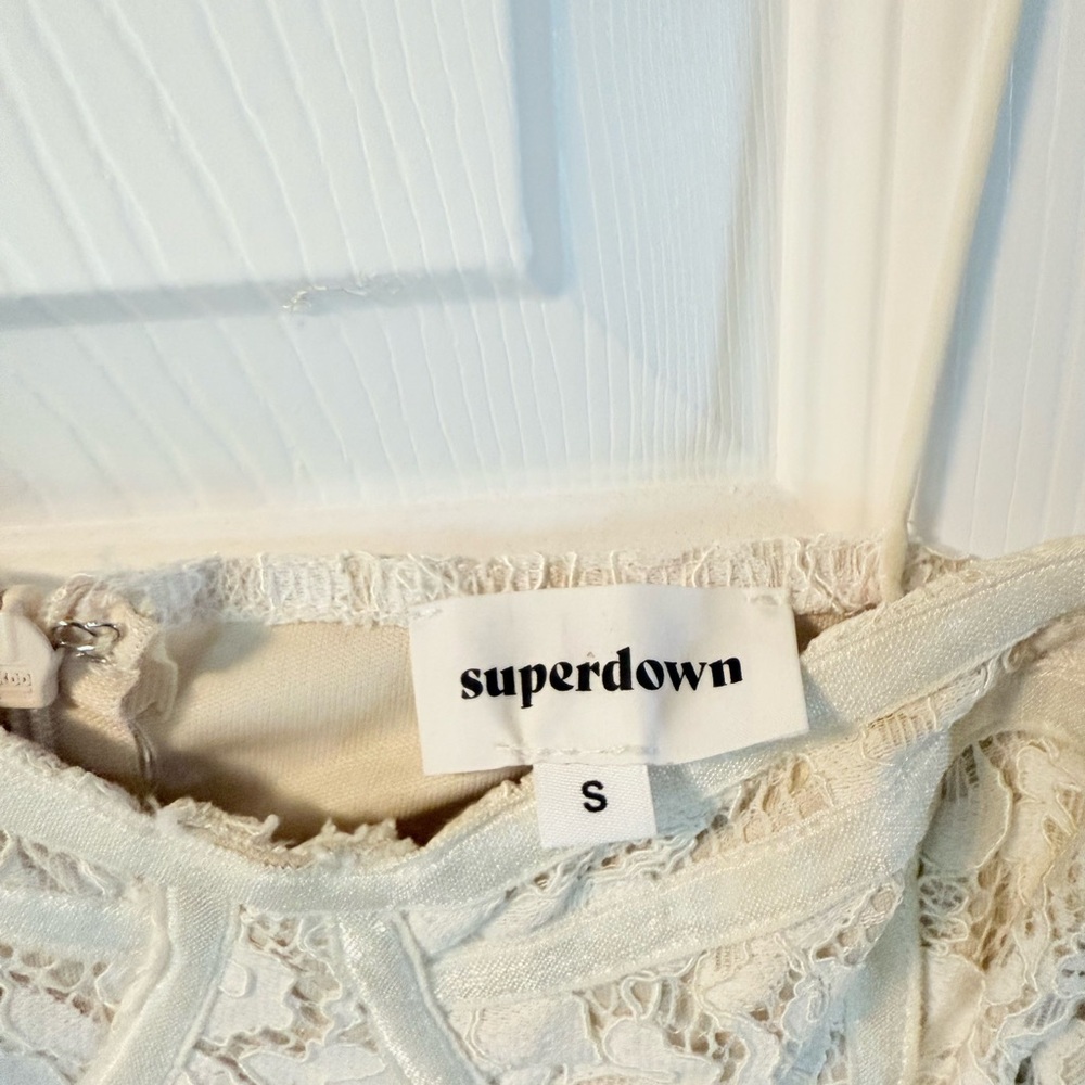 Superdown White Fitted Bustier Bodysuit - image 3